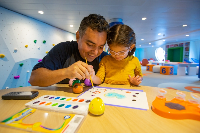 March 2019 - On board the newly amplified Navigator of the Seas, the reimagined open, free play space in Adventure Ocean lets young guests’ imaginations roam free with activities organized by interest at every corner. 