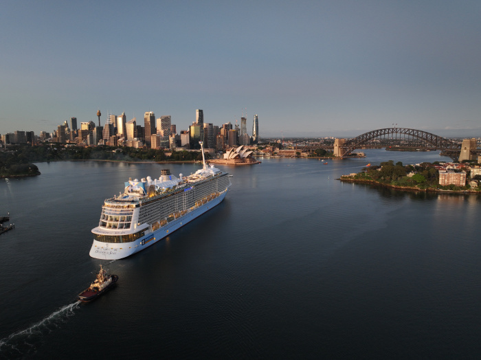 Ovation of the Seas in Sydney. The action-packed ship features experiences for everyone in the family and every type of adventurer, including the North Star observation capsule, the RipCord by iFly skydiving experience and indoor and outdoor pools.