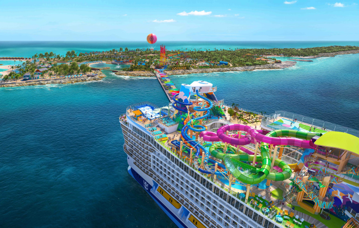 December 2023 – Debuting August 2025 in Port Canaveral (Orlando), Florida, Royal Caribbean International’s Star of the Seas is the next bold combination of every vacation – from the beach retreat to the resort escape and the theme park adventure. Star’s all-encompassing Icon Class lineup has experiences in store for every type of family and adventurer on 7-night vacations to the Caribbean and the cruise line’s top-rated private island – Perfect Day at CocoCay, The Bahamas.
