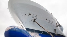 The world's largest and most innovative cruise ship<em> Oasis of the Seas</em>, at Rotterdam, the Netherlands, during her 14-day drydock which marks five years since she's been in service.