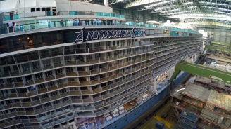 Anthem of the Seas Docking Out Vinfographic