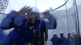 Dhani Jones in RipCord by iFly on Quantum of the Seas