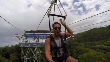 #FitAdventure on Dragon's Breath Zipline: Carlos Penavega