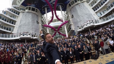 Worlds' Largest Crew Selfie on Harmony of the Seas