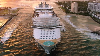 World’s Largest Cruise Ship Makes a Big Splash: Royal Caribbean's Harmony of the Seas Sets Sail From New Homeport for First Time