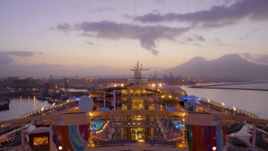 Symphony of the Seas Arrives in Naples Timelapse