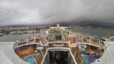 Symphony of the Seas Transatlantic Departure Timelapse from Malaga