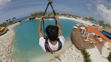 Zip Line at Perfect Day at CocoCay B-Roll