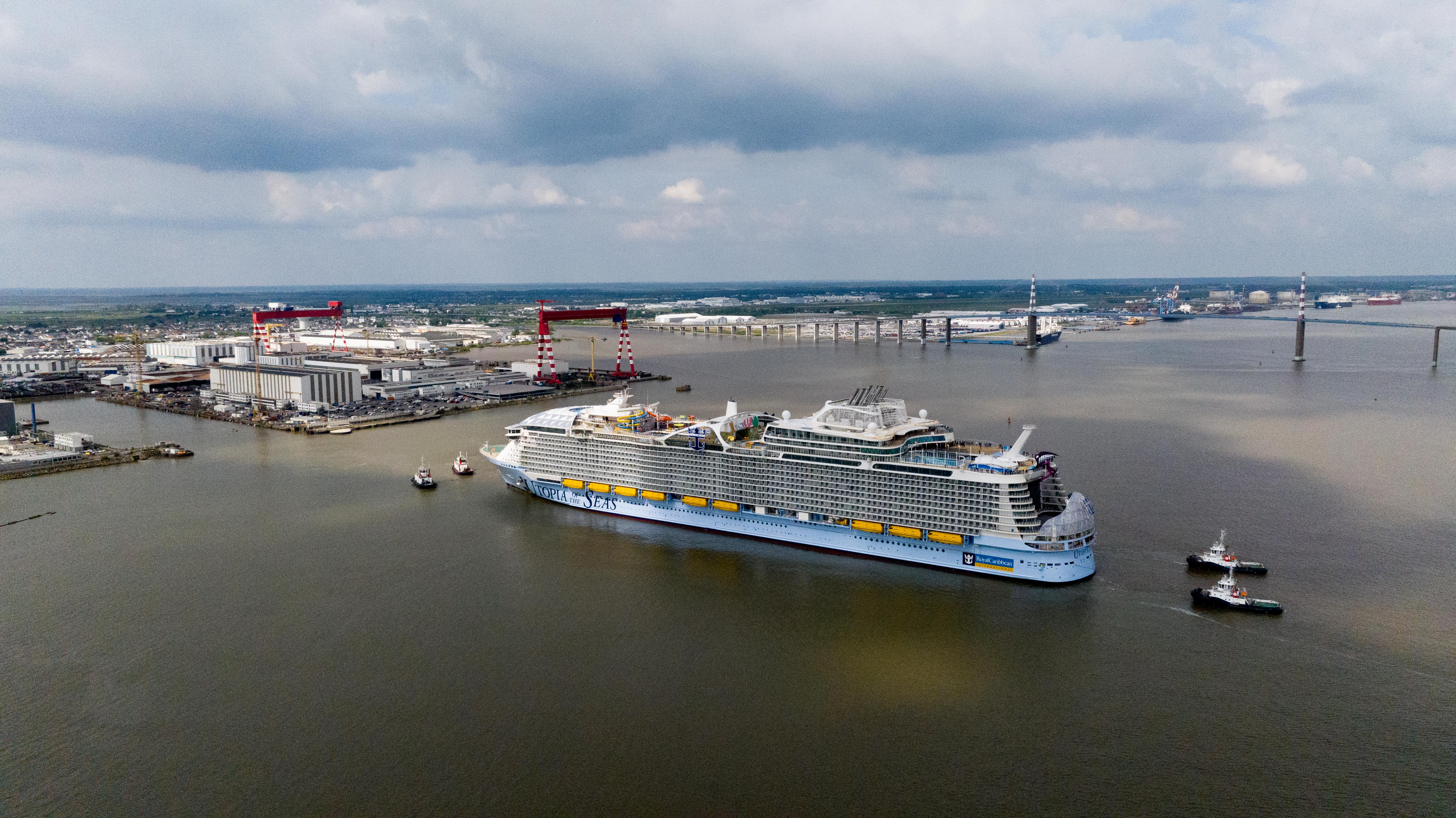 Royal Caribbean’s Utopia Of The Seas Begins Tests At Sea. 10 weeks before the new ship’s July debut in Port Canaveral (Image at LateCruiseNews.com - May 2024)