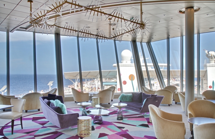 The new suite lounge onboard Allure of the Seas for suite guests and Pinnacle members.