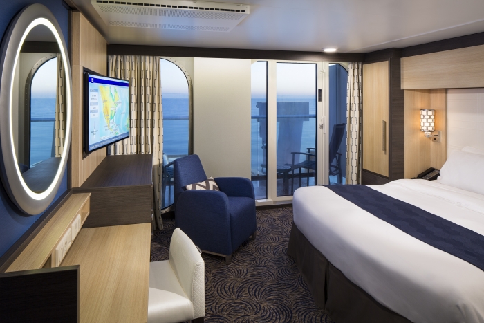 Deluxe Ocean View Stateroom with balcony onboard Anthem of the Seas 