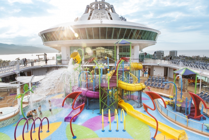 March 2016 - Kids onboard Liberty of the Seas have their own adult-free zone with the introduction of Splashaway Bay, an aqua park featuring an interactive kid’s play area with water cannons, geysers and much more.