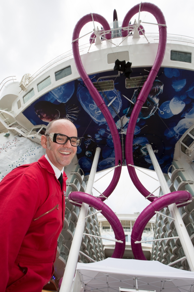 Royal Caribbean International’s Harmony of the Seas, the world’s largest cruise ship, claims another record as home to the tallest slide and most exhilarating adventure at sea: Ultimate Abyss.  The hair-raising, 10-story slide is “possibly the most thrilling manmade adventure at sea,” according to thrill engineer Professor Brendan Walker, Thrill Laboratory, U.K., director.