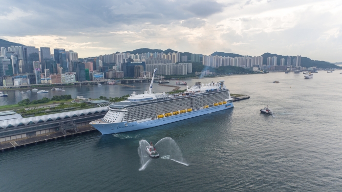 June 2016 - Ovation of the Seas arrives into Hong Kong.