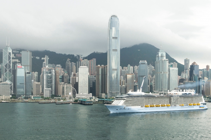 June 2016 - Ovation of the Seas arrives into Hong Kong.