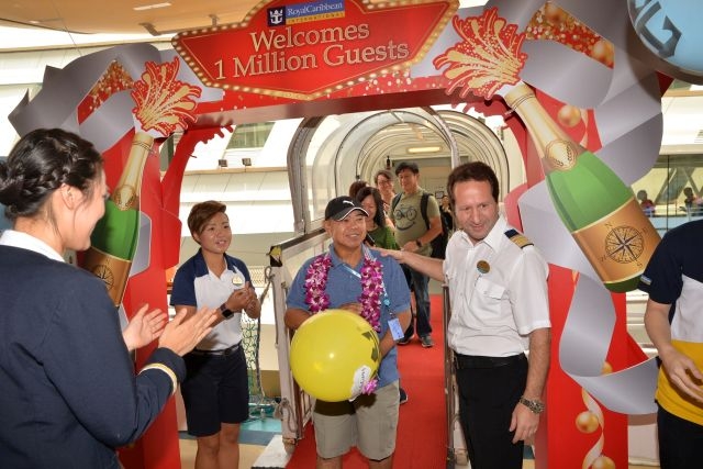 January 22, 2018 – Royal Caribbean International today reached a new milestone by welcoming its millionth guest sailing from Singapore – a momentous way to kick start 2018 which is its 11th year of operation in Asia.