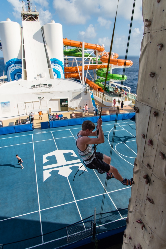 Rock-Climbing Wall on Liberty of the Seas