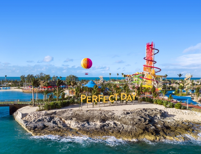 May 2019 - Royal Caribbean International’s Perfect Day at CocoCay offers a combination of first-of-their-kind thrills and one-of-a-kind ways to chill that forever changes what is possible in a vacation destination. From plunging down the tallest waterslide in North America and traveling up to 450 feet in the air in the Up, Up and Away helium balloon, to conquering the Caribbean’s largest wave pool, thrill seekers can find plenty of ways to put their courage to the test. For those looking to relax, Perfect Day features the Caribbean’s largest freshwater pool, Oasis Lagoon; and pristine, white sand beaches with crystal-clear tropical water, so guests of all ages can create their perfect beach day – no matter what that may look like.