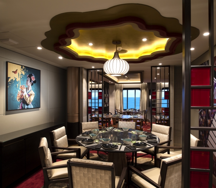 Guests can enjoy Sichuan Red on board Spectrum of the Seas, which provides authentic cuisine from the Sichuan province of China.