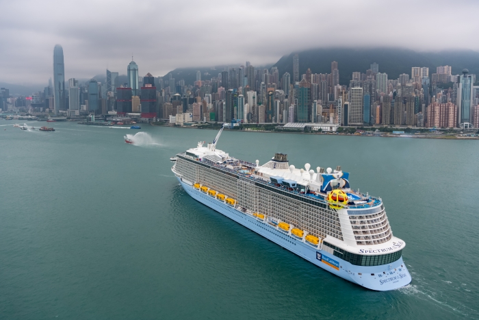 Spectrum of the Seas, the first Quantum Ultra ship, in Hong Kong.