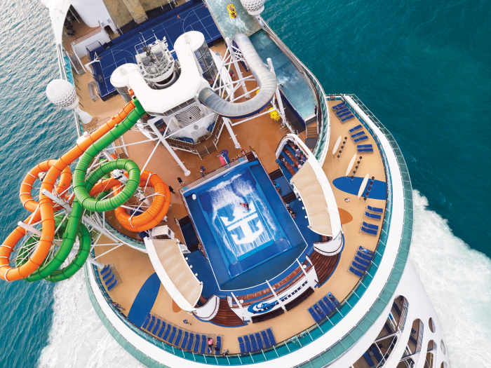 Vacationers on board Liberty of the Seas can enjoy bold adventures, from Tidal Wave, the first boomerang-style slide at sea, to The Perfect Storm racing waterslides; as well as plenty of nightlife and dining for every kind of guest.