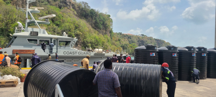 April 2021 – Royal Caribbean’s La Soufriere volcano relief efforts continue in St. Vincent. Serenade of the Seas crew members are assisting with the distribution of much-needed supplies to local residents, including about 400 tons of fresh water produced on board, in collaboration with authorities. 