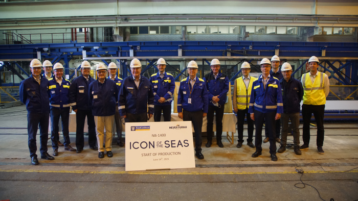 June 2021 – Royal Caribbean marked the official start of construction for its first Icon Class ship at a steel-cutting ceremony in Turku, Finland. Set to introduce a new, revolutionary era of cruising, the state-of-the-art ship will be named Icon of the Seas and debut in fall 2023 as the cruise line’s first of three ships to be powered by LNG (liquefied natural gas).