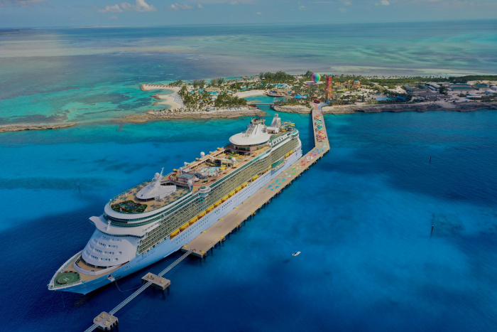 The amplified Freedom of the Seas visits Royal Caribbean’s top-rated private island destination in The Bahamas, Perfect Day at CocoCay.