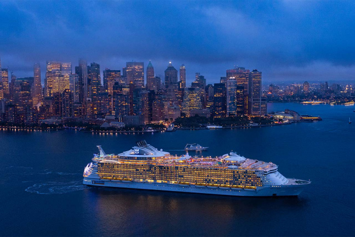 The iconic Oasis of the Seas sailing from the New York area. The revolutionary ship touts seven neighborhoods unique to Royal Caribbean, complete with the Ultimate Abyss, the tallest slide at sea; Central Park, filled with more than 20,000 real plants; rock climbing walls, the cruise line’s debut barbecue restaurant Portside BBQ, and showstopping entertainment across four stages – ice, water, air and stage.