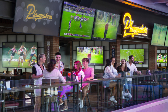 A Quantum Ultra Class first, Playmakers Sports Bar & Arcade makes its debut in Odyssey of the Seas’ next-generation SeaPlex, the largest indoor and outdoor activity complex at sea. With 60 big-screen TVs, bar bites, ice-cold beers and more, the ultimate spot for guests of all ages rounds out the multigenerational space and its array of activities that span two floors, like bumper cars and the first fully immersive, 4D virtual reality experience at sea.