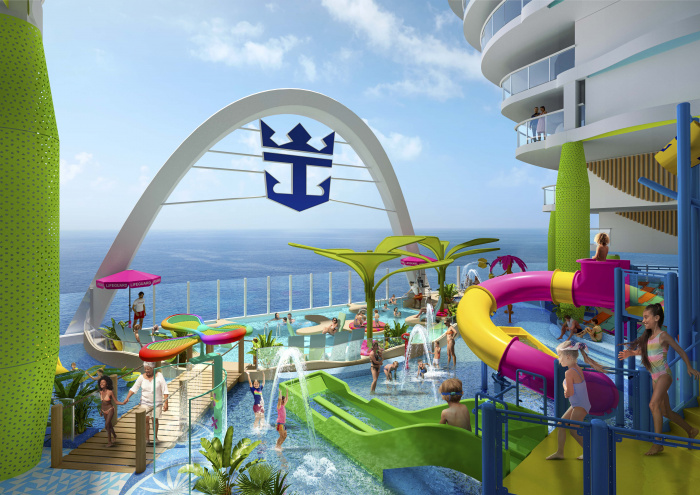 October 2022 – At Surfside, the neighborhood made for young families on Icon of the Seas, kids and adults can bond and enjoy their own adventures. Grownups can hang back at Water’s Edge pool as the kiddos play at Splashaway Bay and Baby Bay, complete with slides, fountains, water cannons, a drench bucket and more.
