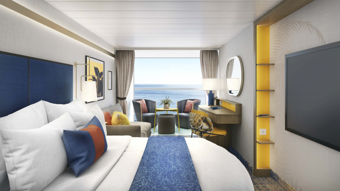 October 2022 – The new Family Infinite Balcony on Icon of the Seas welcomes families of up to six to make memories together and find “me time” all the same. The spacious room features a separate bunk alcove for kids, a split bathroom design and an infinite balcony – a living space that transforms into an extended open-air escape at the push of a button.
