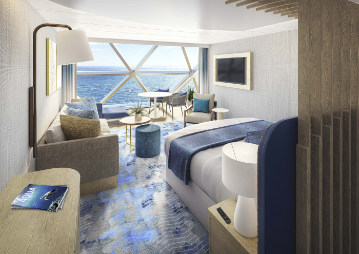 December 2023 – The Panoramic Ocean View suites and rooms on Star of the Seas are among the best seats in the house. Vacationers can unwind at their home away from home with stunning perspectives of the sea, sky and destinations, thanks to wall-to-wall and floor-to-ceiling windows.