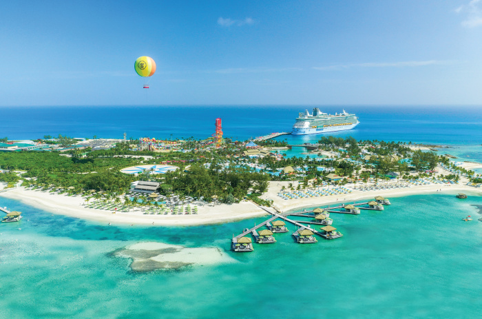 Royal Caribbean’s Perfect Day at CocoCay offers a combination of one-of-a-kind thrills and ways to chill, like plunging down the tallest waterslide in North America, traveling up to 450 feet in the air in the Up, Up & Away helium balloon and relaxing in laidback luxury at Coco Beach Club and its pristine, white sand beaches, crystal-clear water and the first overwater cabanas in The Bahamas.