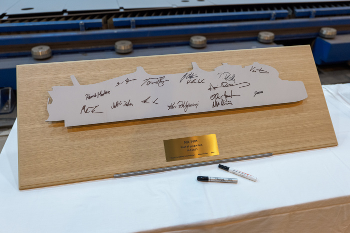 February 2023 – Royal Caribbean International’s second revolutionary Icon Class ship is under way. The start of the ship’s production was marked in Turku, Finland, when the first piece of steel was cut.