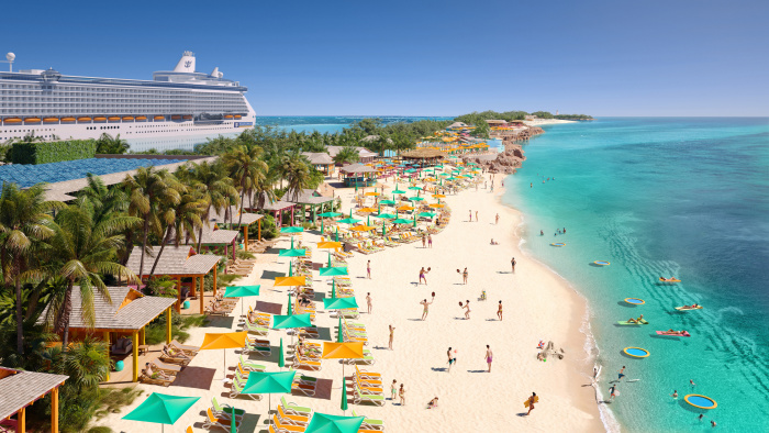 Royal Caribbean International’s first Royal Beach Club destination experience is moving forward with approval from The Bahamas. Opening in 2025, the 17-acre Royal Beach Club at Paradise Island will combine the spirit and striking beaches of The Bahamas with the cruise line’s signature experiences to create the ultimate beach day  (Image at LateCruiseNews.com - April 2023)