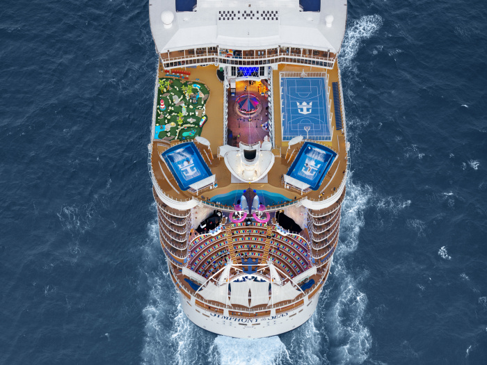 Royal Caribbean’s Symphony of the Seas features seven distinct neighborhoods, complete with favorites like the Ultimate Abyss, FlowRider surf simulators, Ultimate Family Suite, Hooked Seafood, Playmakers Sports Bar & Arcade and more.