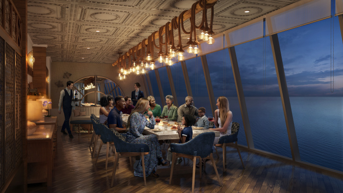 May 2023 – Special occasions and milestones get the VIP treatment at Celebration Table, the new 12-seat private experience on Icon of the Seas. Paired with AquaDome’s sweeping ocean views, guests can have their choice of exclusive American, Italian, Asian and seafood menus, and the option to add a personal touch with ambient plus-ups and menu upgrades.