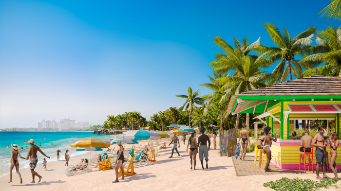 June 2023 – Royal Caribbean International’s first Royal Beach Club destination experience is moving forward with approval from The Bahamas. Opening in 2025, the 17-acre Royal Beach Club at Paradise Island will combine the spirit and striking beaches of The Bahamas with the cruise line’s signature experiences to create the ultimate beach day.