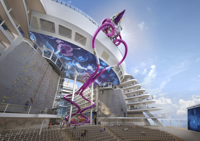 June 2023 – The ultimate 3-night and 4-night getaway, Royal Caribbean’s Utopia of the Seas, is packed with thrills like the latest and greatest – and longest dry slide at sea – the Ultimate Abyss, the 10-story-high test of courage with new zoom booster rollers and transparent racing windows.