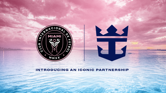 Royal Caribbean International and Inter Miami CF have joined forces in an unprecedented, multiyear partnership (Image at LateCruiseNews.com - August 2023)