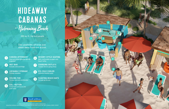 Perfect Day at CocoCay’s Hideaway Beach: Hideaway Cabanas Infographic