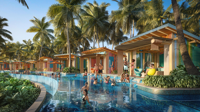 September 2023 – Vacationers will find a hidden VIP escape called The Hideout in Hideaway Beach, the first adults-only paradise on Royal Caribbean’s Perfect Day at CocoCay, opening January 2024. Reserving one of 10 stylish cabanas, guests can enjoy access to an elevated, chill experience with perks like a heated infinity-edge plunge pool only for The Hideout and dedicated attendant service, in-water loungers, an outdoor shower, resort-style seating and more for each cabana.