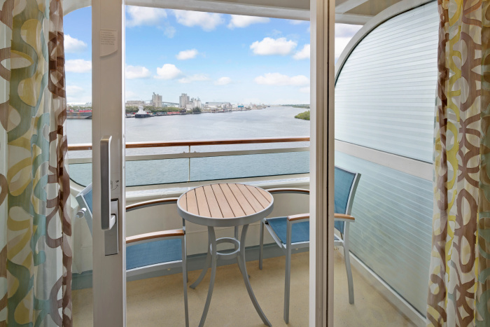 Vacationers can choose from a lineup of accommodations on Royal Caribbean’s Rhapsody of the Seas, including balcony rooms facing the ocean.