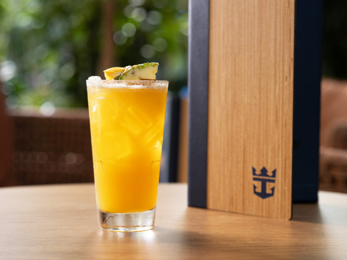 The Painkiller is among the variety of drinks, from coffee-infused sips to bubbly and zero-proof cocktails, that vacationers can enjoy at Royal Caribbean’s bars and lounges.