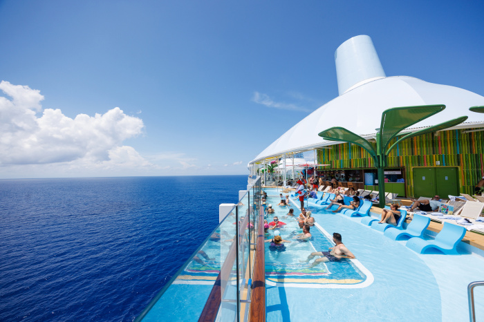 Cloud 17 in the Chill Island neighborhood on Royal Caribbean’s Star of the Seas is the tucked-away retreat complete with endless ocean views and a dedicated bar, the signature Lime & Coconut. 