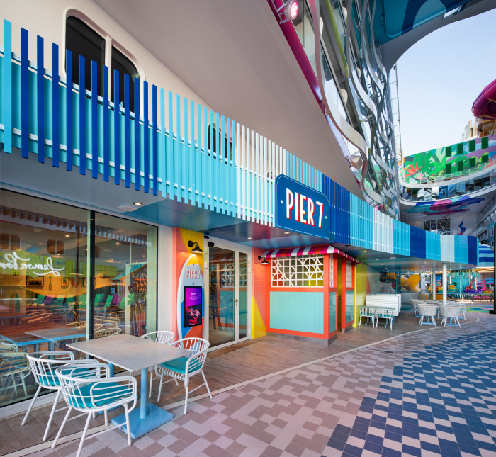 It’s about the all-day brunch at Pier 7 in the Surfside family neighborhood on Royal Caribbean’s Star of the Seas. Serving up casual California-inspired dishes and sharable platters, the laidback spot has family and kid-approved bites. 