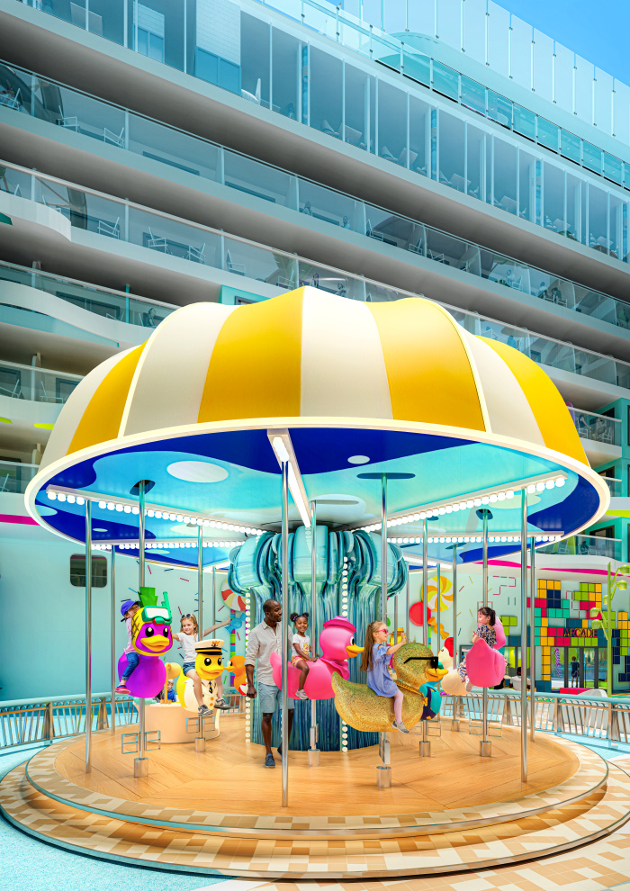 November 2025 – Royal Caribbean’s Legend of the Seas is the newest family vacation set to deliver summer 2026 adventures to Europe ahead of its grand Caribbean debut from Fort Lauderdale, Florida, in November 2026. There’s fun for the whole family in Surfside, the neighborhood dedicated to families with young kids, where vacationers of all ages can go for a spin on the brand-new rubber-duck inspired carousel.
