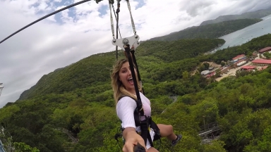 #FitAdventure on Dragon's Breath Zipline: Emma Slater