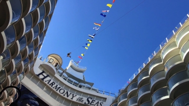 Zipline with DNCE onboard Harmony of the Seas